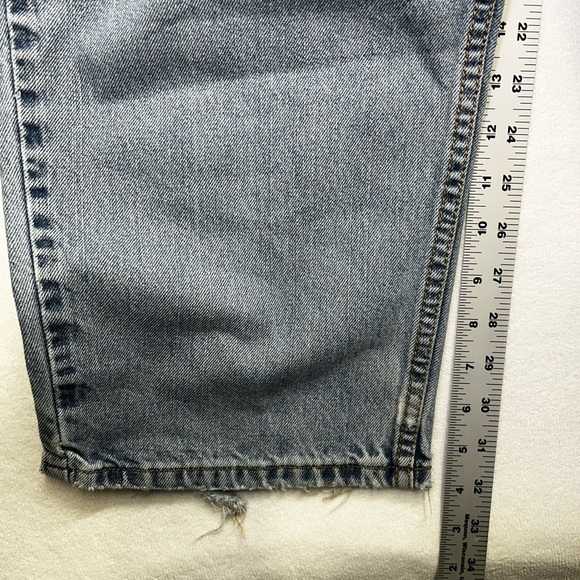 Levi’s 560 Comfort Fit Trashed Distressed Jeans Mens 36/34 Blue Denim Y2K 1609 - Picture 9 of 14